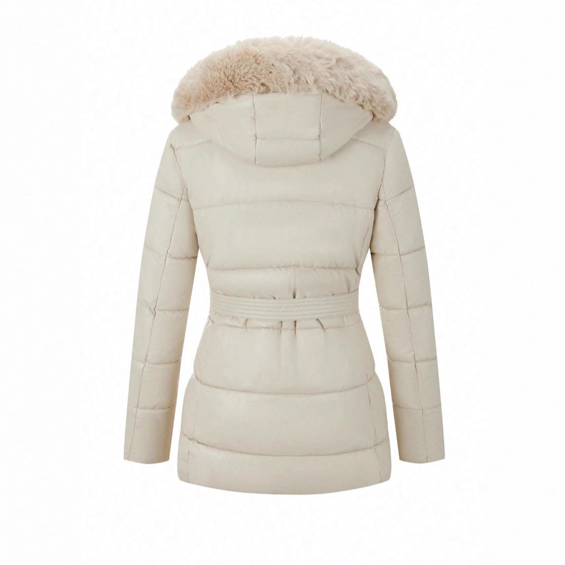 Casaco de algodão com capuz acolchoado leve