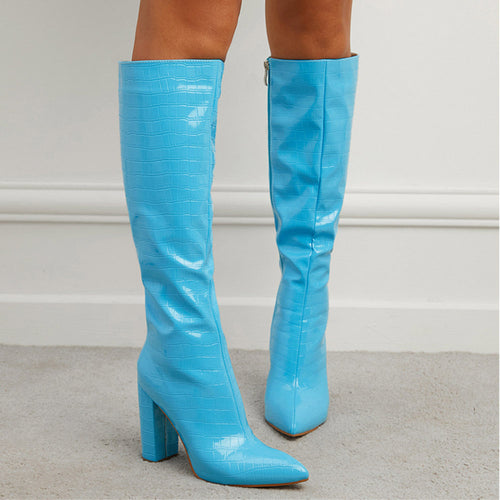 Botas de montaria de salto alto